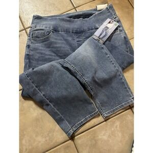 NWT Sound Style Silk Denim NY  Los Angeles Women's  Silk Denim 1x Skinny Ankle